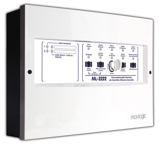 [ML-2222] Maxlogic Conventional systems fire alarm control panel, 2 Zone