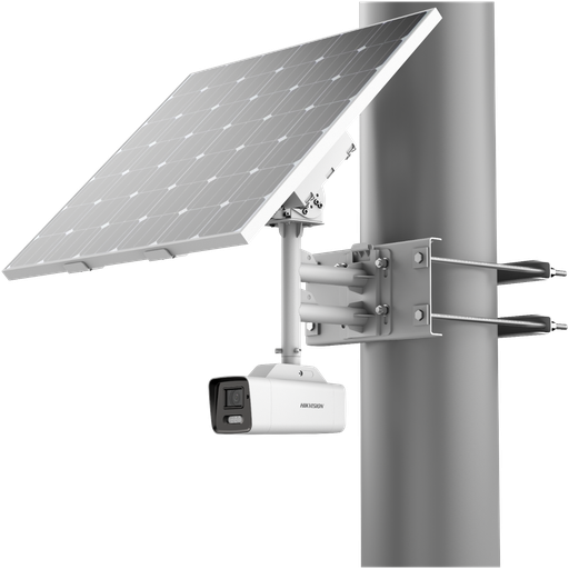[DS-2XS6A87G1-LS/C36S80 (2.8mm)] 8MP ColorVu Fixed Bullet Solar Power 4G Network Camera Kit