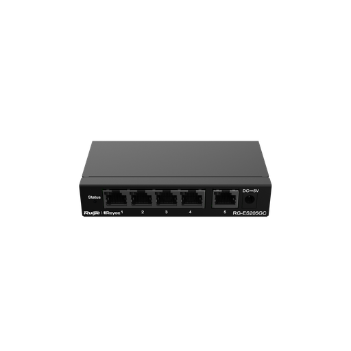 [RG-ES205GC-P] Switch 5 Ports Gigabits, Manangeable, 4 Ports PoE 